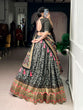 Load image into Gallery viewer, Tasar Silk Sparkle Lehenga Set Clothsvilla