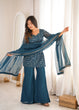 Load image into Gallery viewer, Teal Blue Designer Fancy Kurta Set ClothsVilla