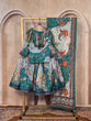 Load image into Gallery viewer, Teal Blue Digital Print Silk Lehenga Set ClothsVilla