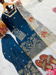 Load image into Gallery viewer, Teal Blue Embroidered Farshi Palazzo Set ClothsVilla