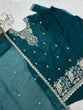 Load image into Gallery viewer, Teal Blue Embroidered Kurta Sharara Set ClothsVilla