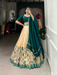 Load image into Gallery viewer, Teal Blue Exquisite Silk Lehenga Set with Lace Touch - Stitched, Perfect for Every Celebration