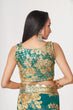 Load image into Gallery viewer, Teal Blue Organza Saree with Sequin Embroidery and Digital Print ClothsVilla