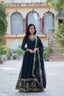 Teal Blue Premium Designer Readymade Gown