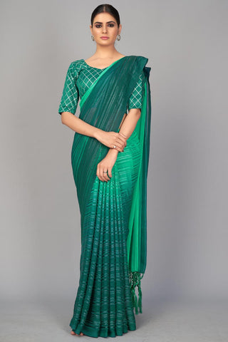 Teal Color Art Silk Fabric Regular Wear Fancy Work Saree ClothsVilla