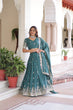 Load image into Gallery viewer, Teal Colour Premium Vichitra Silk Sequins &amp; Zari Multi-Embroidered Lehenga Choli Set ClothsVilla