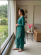 Load image into Gallery viewer, Teal Crepe Farshi Palazzo Suit ClothsVilla