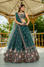 Teal Designer Crepe Lehenga Choli ClothsVilla
