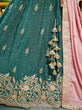 Load image into Gallery viewer, Teal Elegant Chiffon Sequin Embroidered Lehenga Choli Set with Ethnic Dupatta &amp; Handmade Latkan ClothsVilla