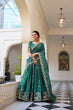 Load image into Gallery viewer, Teal Elegant Gold Crush Lehenga Set with Sequins &amp; Thread Embroidery ClothsVilla