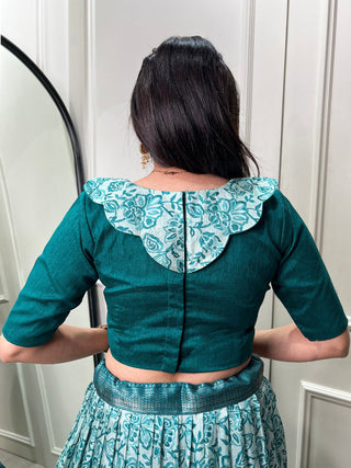 Captivating Teal Floral Co-ord Lehenga Set - Perfect for Weddings & Festive Occasions ClothsVilla