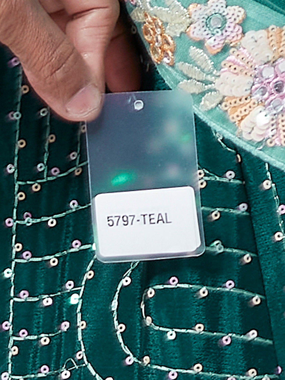 Teal Georgette heavy Sequinse embroidery Semi-Stitched Lehenga choli & Dupatta ClothsVilla