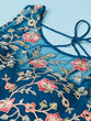 Load image into Gallery viewer, Teal Net Semi stitched Coding and Mirror Work Lehenga Choli ClothsVilla