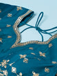Load image into Gallery viewer, Teal - Pure Georgette Embroidered Semi-Stitched Lehenga ClothsVilla