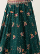 Load image into Gallery viewer, Teal Pure Georgette Sequinse Work Semi-Stitched Lehenga &amp; Unstitched Blouse with Dupatta Clothsvilla