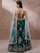 Load image into Gallery viewer, Teal - Pure Georgette Thread &amp; Sequins Work Semi-Stitched Lehenga Clothsvilla