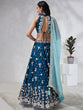 Load image into Gallery viewer, Teal Sequinned Lehenga Choli Set - Embroidered Elegance for Special Occasions ClothsVilla