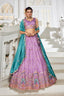 Tissue Sequins Embroidered Semi-Stitched Lehenga Choli with Dupatta Clothsvilla