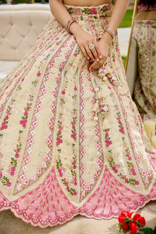 Tissue Sequins Embroidered Semi-Stitched Lehenga & Unstitched Blouse With Dupatta Clothsvilla
