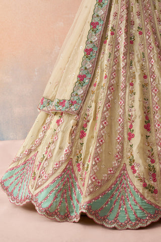 Tissue Sequins Embroidered Semi-Stitched Lehenga & Unstitched Blouse With Dupatta Clothsvilla
