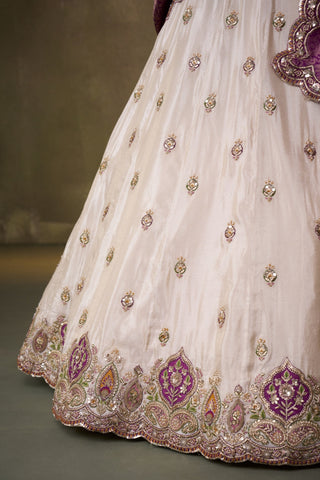 Tissue Sequins Thread & Embroidered Semi-Stitched Lehenga & Unstitched Blouse With Dupatta Clothsvilla