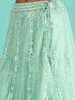 Load image into Gallery viewer, Turquoise Blue Net Gotapatti Work Semi-Stitched Lehenga &amp; Unstitched Blouse, Dupatta Clothsvilla
