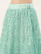 Load image into Gallery viewer, Turquoise Blue Net Sequinse Work Semi-Stitched Lehenga &amp; Unstitched Blouse, Dupatta Clothsvilla