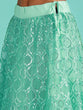 Load image into Gallery viewer, Turquoise Blue Net Sequinse Work Semi-Stitched Lehenga &amp; Unstitched Blouse, Dupatta Clothsvilla