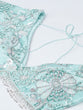 Load image into Gallery viewer, Turquoise blue Organza Sequins, Zarkan and thread embroidery Semi-Stitched Lehenga choli &amp; Dupatta ClothsVilla