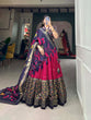 Load image into Gallery viewer, Tussar Silk Pink Lehenga Choli Set: Printed Elegance with Foil Work ClothsVilla