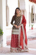 Load image into Gallery viewer, Two-Tone Vichitra Silk Top Sharara Set ClothsVilla