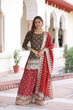 Load image into Gallery viewer, Two-Tone Vichitra Silk Top Sharara Set ClothsVilla