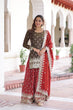 Load image into Gallery viewer, Two-Tone Vichitra Silk Top Sharara Set ClothsVilla