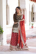 Load image into Gallery viewer, Two-Tone Vichitra Silk Top Sharara Set ClothsVilla