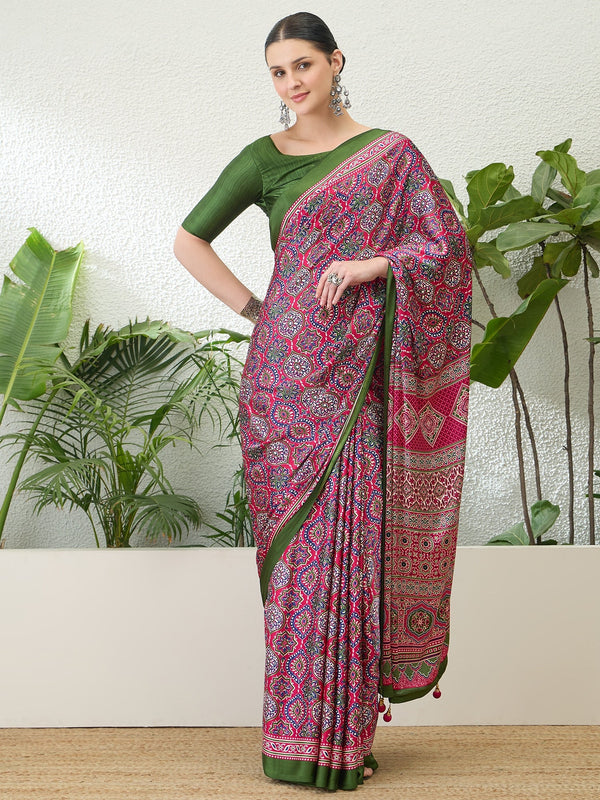 Vayuna Soft Drape Semi Modal Saree for Party Wear ClothsVilla