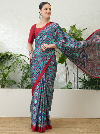Vayuna Soft Drape Semi Modal Saree for Party Wear ClothsVilla