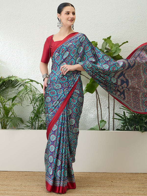 Vayuna Soft Drape Semi Modal Saree for Party Wear ClothsVilla