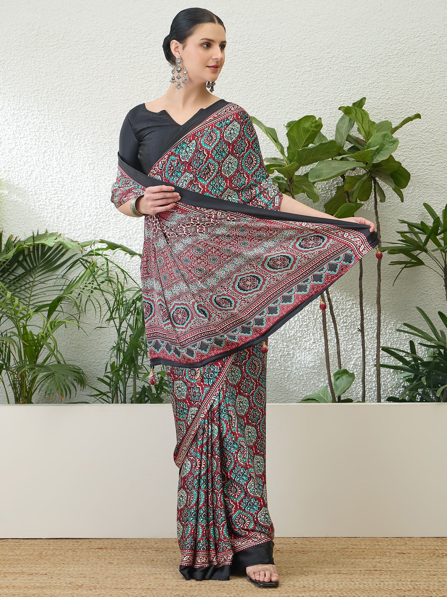 Vayuna Soft Drape Semi Modal Saree for Party Wear ClothsVilla