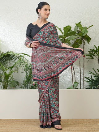 Vayuna Soft Drape Semi Modal Saree for Party Wear ClothsVilla