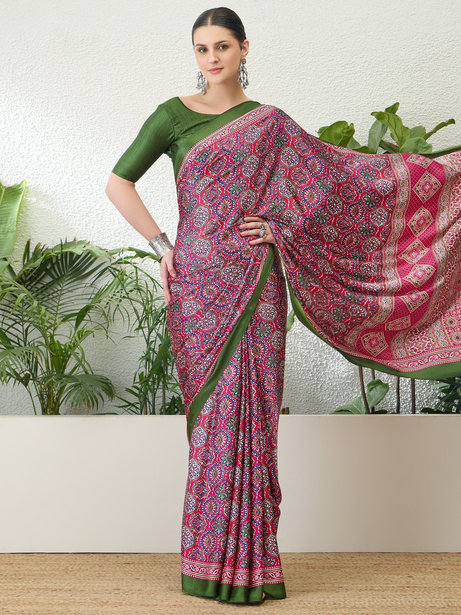 Vayuna Soft Drape Semi Modal Saree for Party Wear ClothsVilla