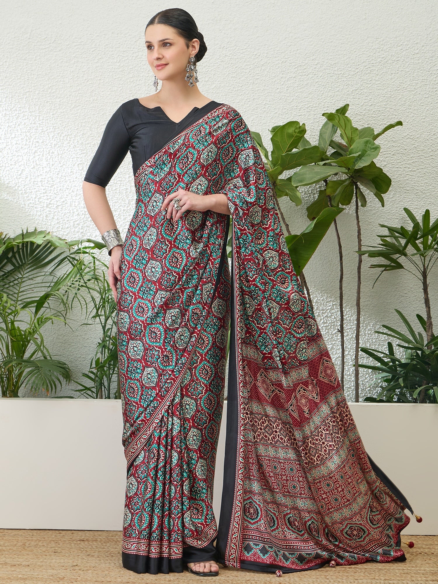 Vayuna Soft Drape Semi Modal Saree for Party Wear ClothsVilla