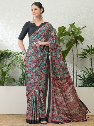 Vayuna Soft Drape Semi Modal Saree for Party Wear ClothsVilla