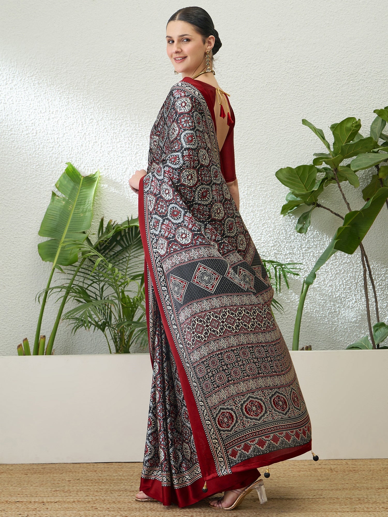 Vayuna Soft Drape Semi Modal Saree for Party Wear ClothsVilla