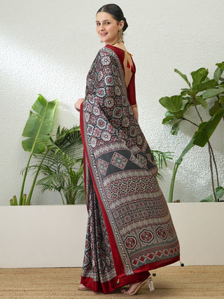 Vayuna Soft Drape Semi Modal Saree for Party Wear ClothsVilla