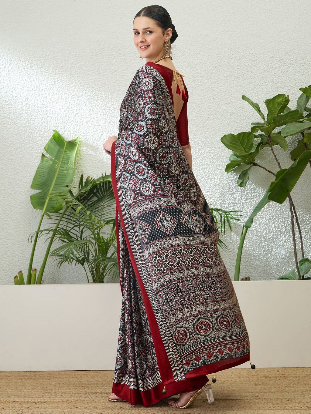 Vayuna Soft Drape Semi Modal Saree for Party Wear ClothsVilla