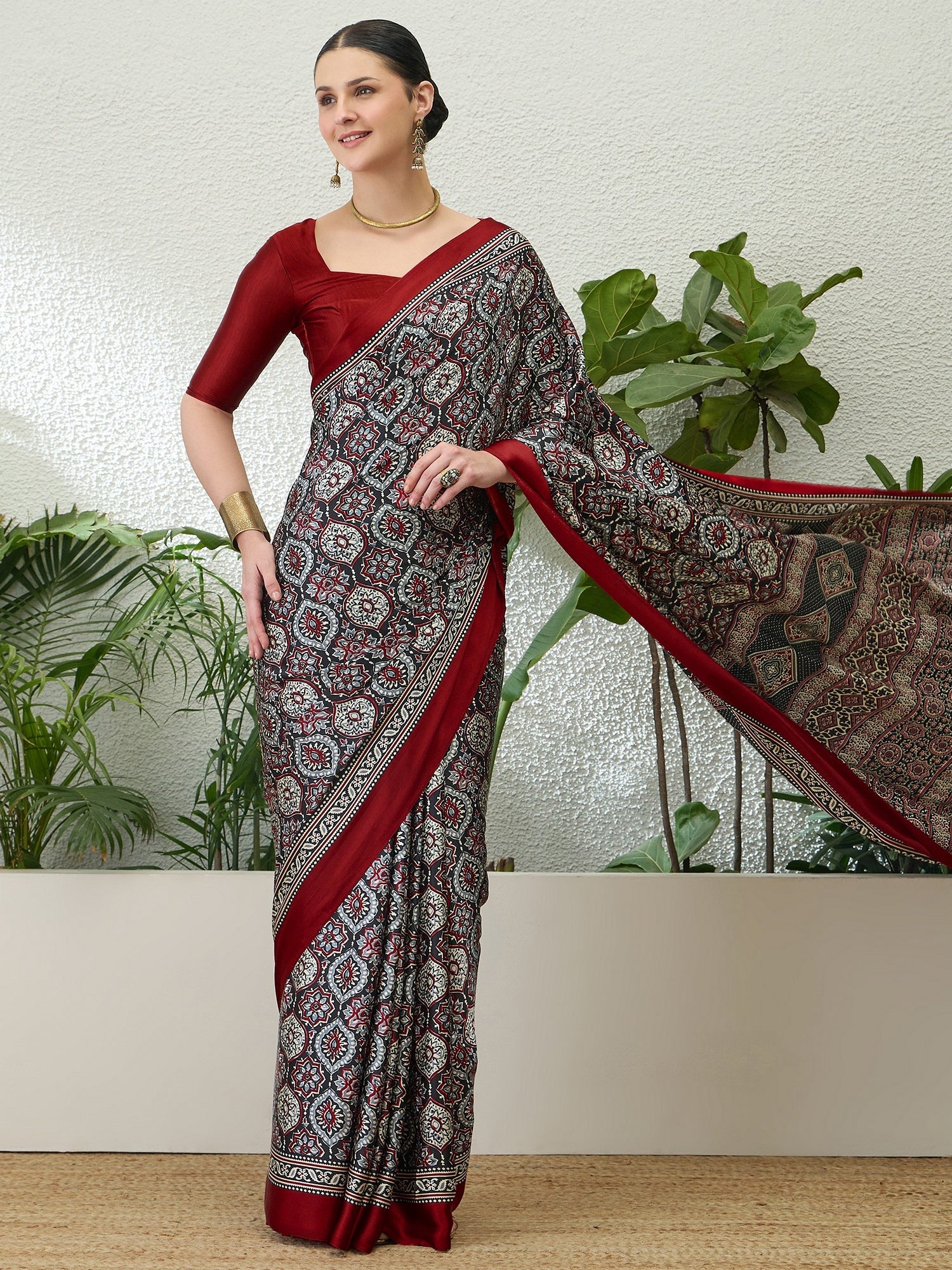 Vayuna Soft Drape Semi Modal Saree for Party Wear ClothsVilla