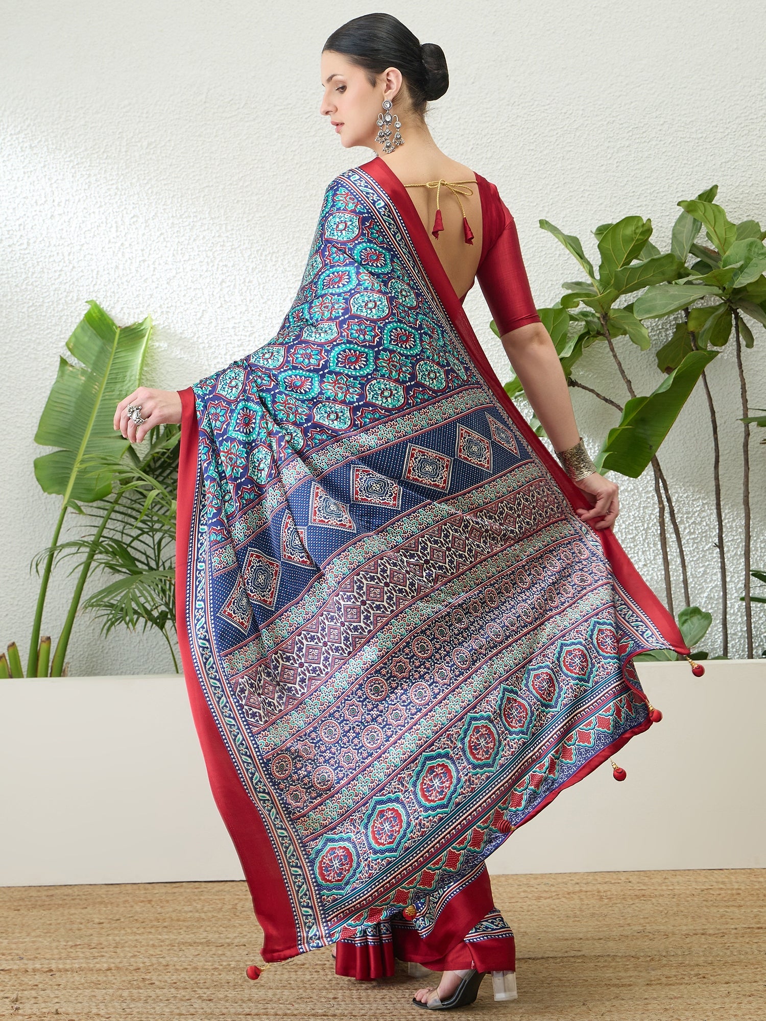 Vayuna Soft Drape Semi Modal Saree for Party Wear ClothsVilla