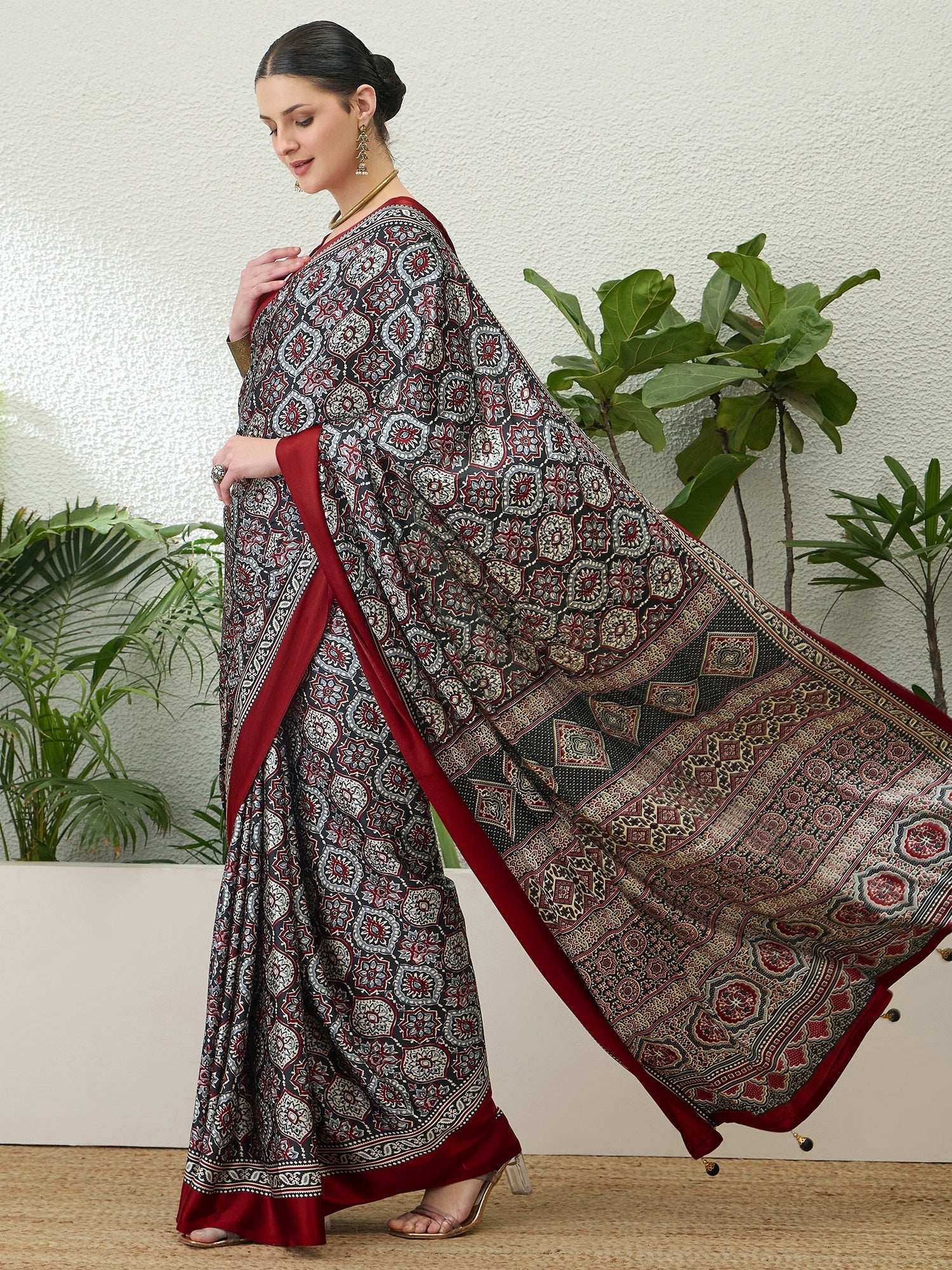 Vayuna Soft Drape Semi Modal Saree for Party Wear ClothsVilla