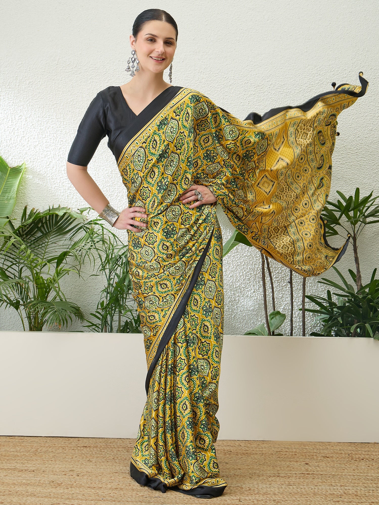 Vayuna Soft Drape Semi Modal Saree for Party Wear ClothsVilla