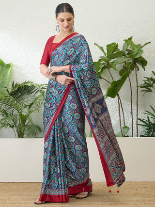 Vayuna Soft Drape Semi Modal Saree for Party Wear ClothsVilla